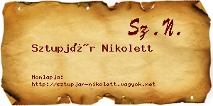 Sztupjár Nikolett névjegykártya