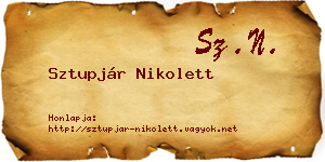 Sztupjár Nikolett névjegykártya